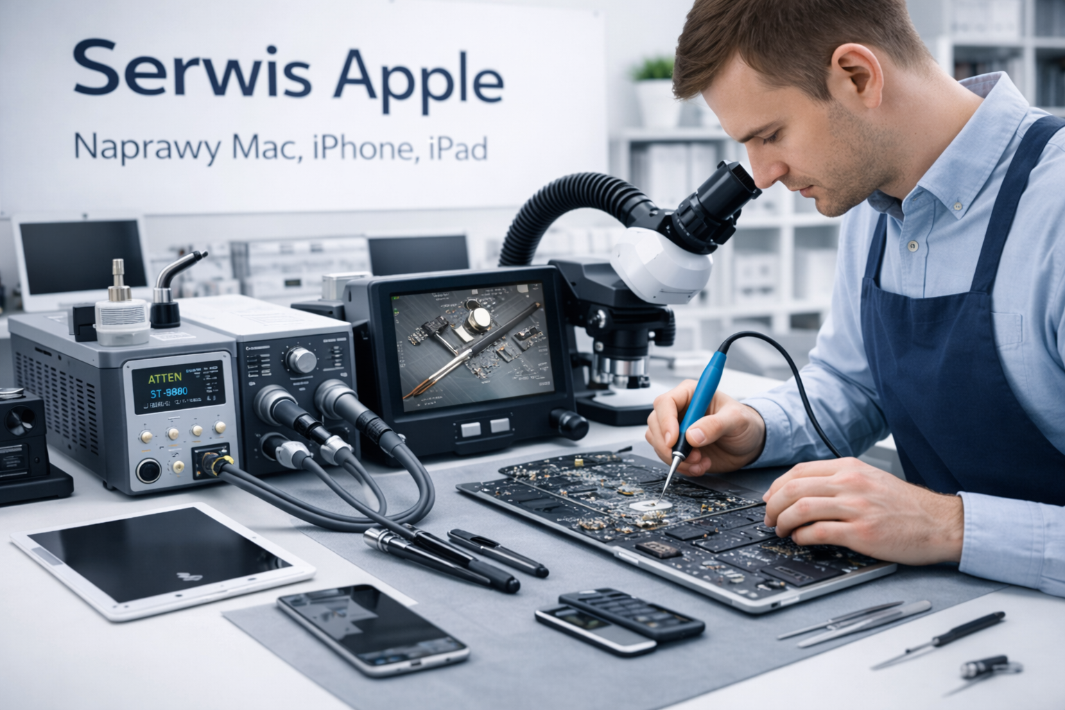 Naprawy wszystkich modeli Mac, iPhone i iPad